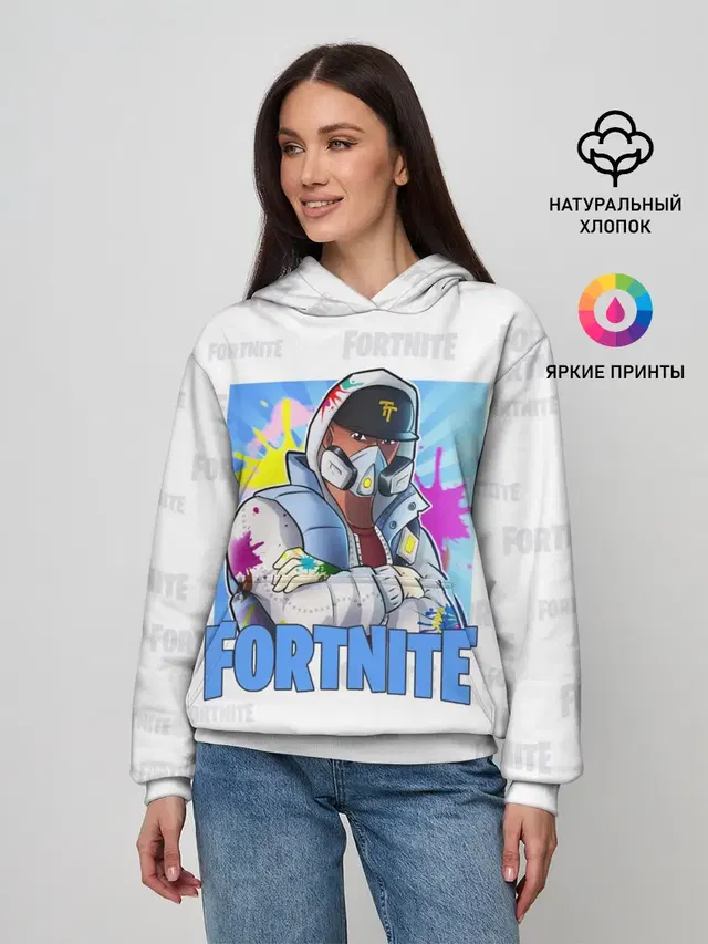 Женское худи с принтом «Фортнайт — Fortnite Fan Art»