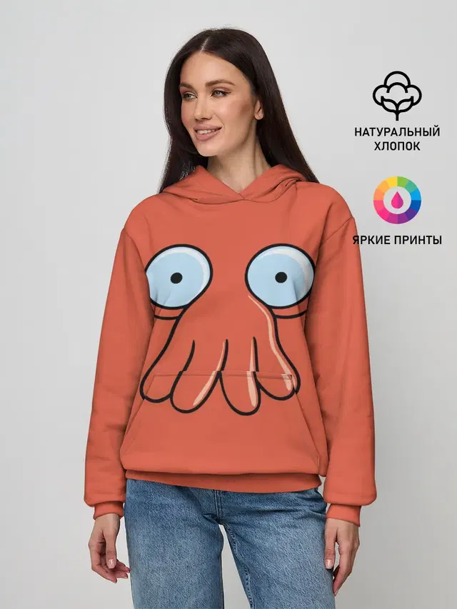 Женское худи с принтом «Futurama — Зойдберг»