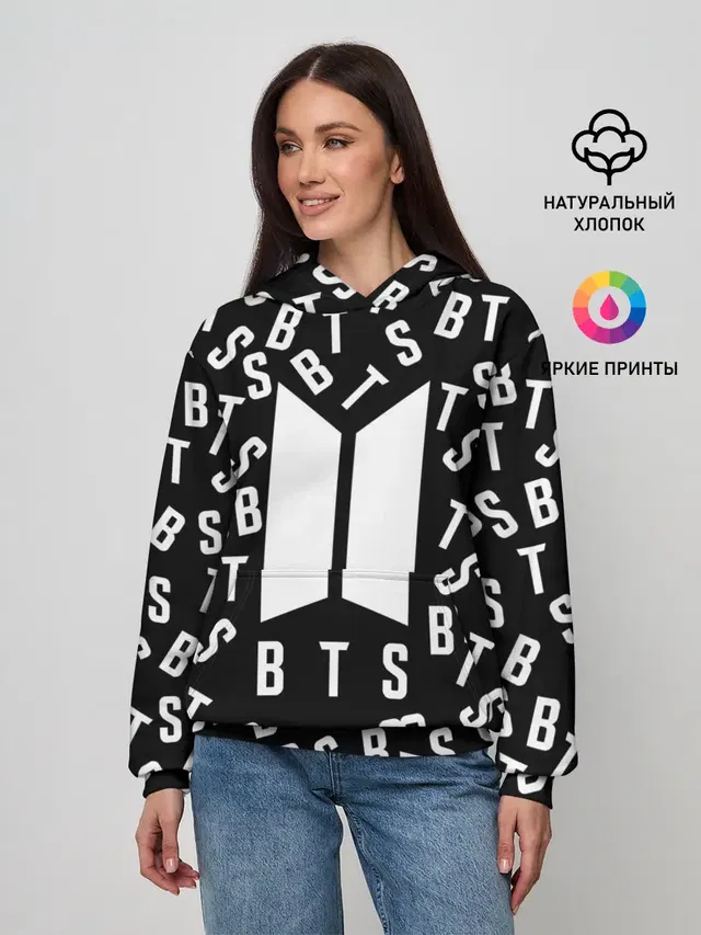 Женское худи с принтом «BTS»