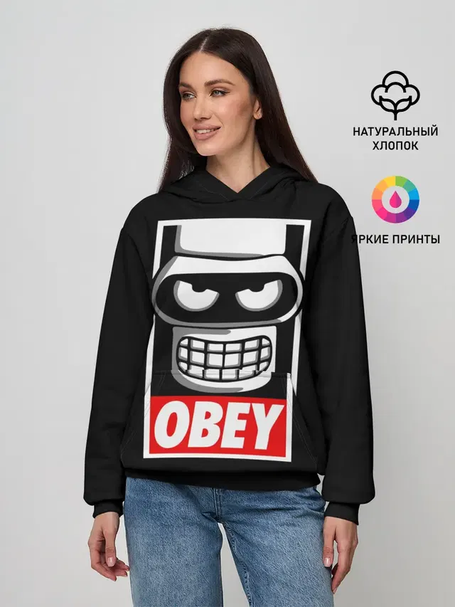 Женское худи с принтом «Futurama — Бендер»