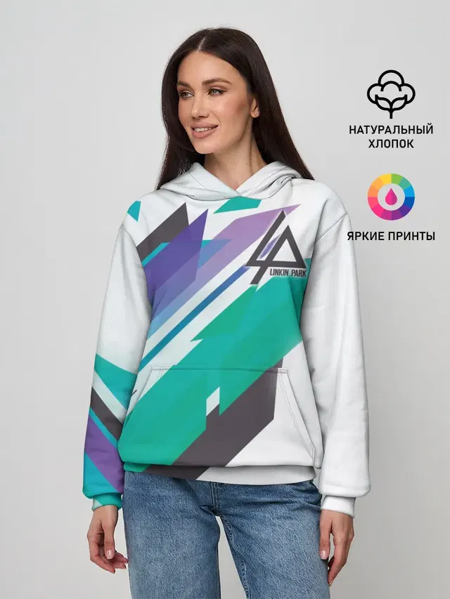 Женское худи с принтом «abstract geometric design»