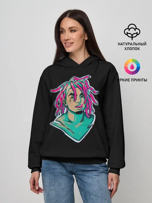 Женское худи с принтом «Lil Pump»