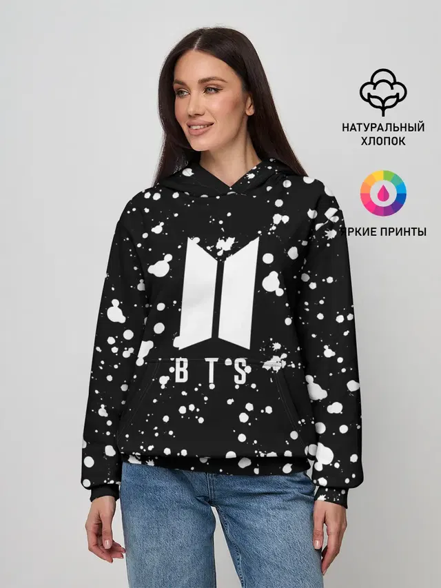 Женское худи с принтом «BTS»