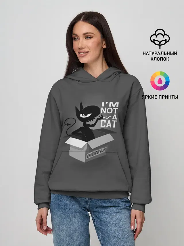 Женское худи с принтом «Разочарование — Disenchantment. Im not a Cat»