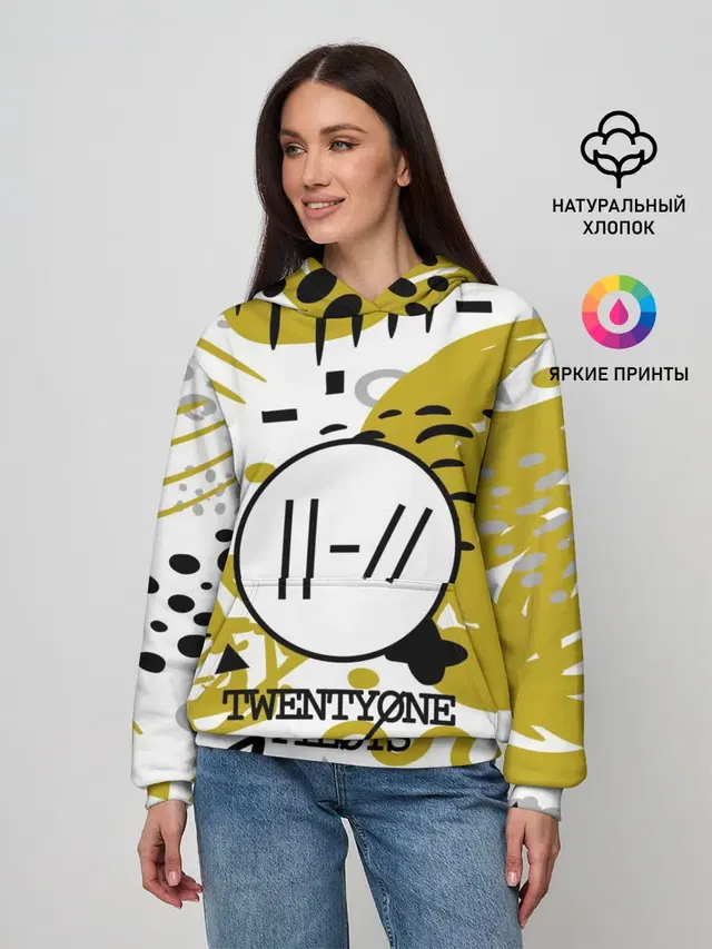 Женское худи с принтом «Twenty One Pilots»