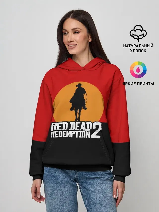 Женское худи с принтом «Cowboy — Red Dead Redemption 2»