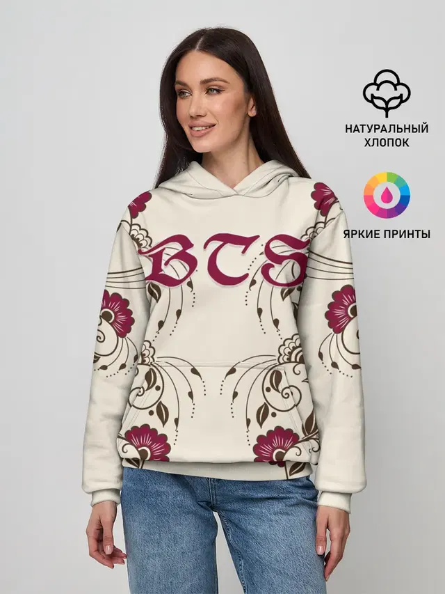 Женское худи с принтом «BTS»