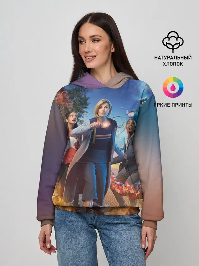 Женское худи с принтом «Thirteenth Doctor»
