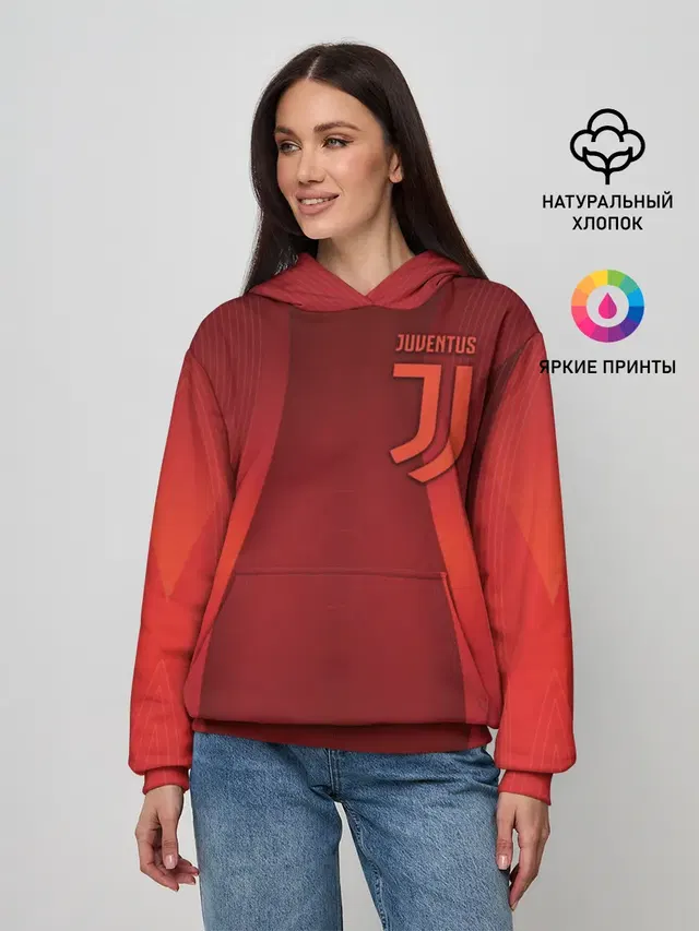 Женское худи с принтом «Ювентус — Juventus new uniform»
