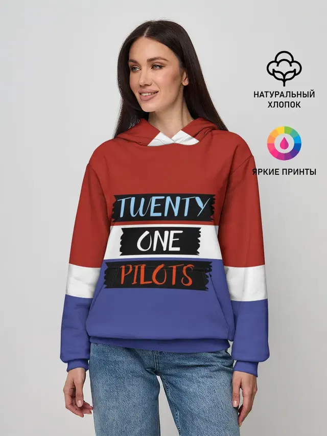 Женское худи с принтом «Twenty One Pilots»