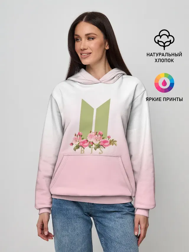 Женское худи с принтом «BTS»