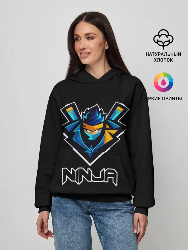 Женское худи с принтом «Фортнайт — Ninja Fortnite»