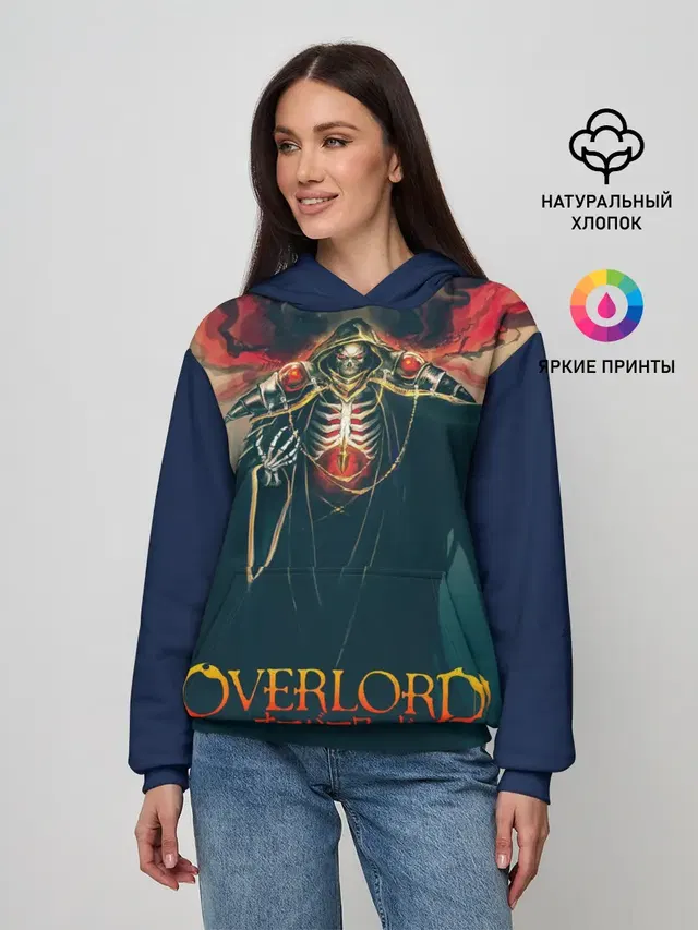 Женское худи с принтом «Momonga Overlord»
