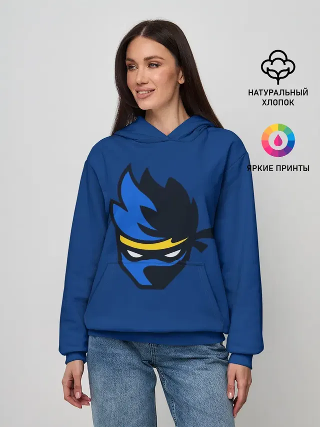 Женское худи с принтом «Фортнайт — Ninja streamer»