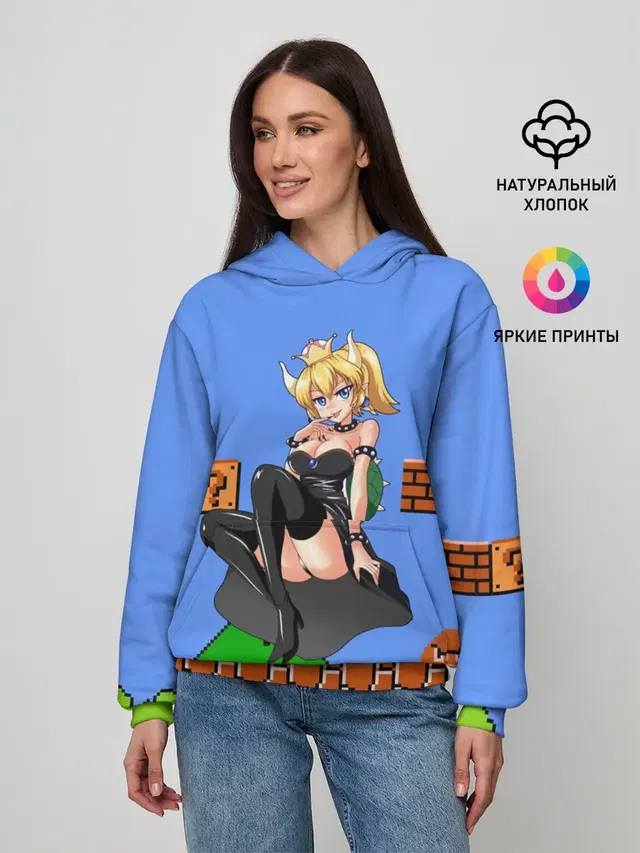 Женское худи с принтом «Bowsette»