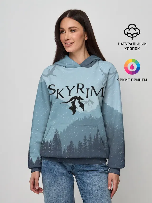 Женское худи с принтом «The Elder Scrolls — TES SKYRIM»