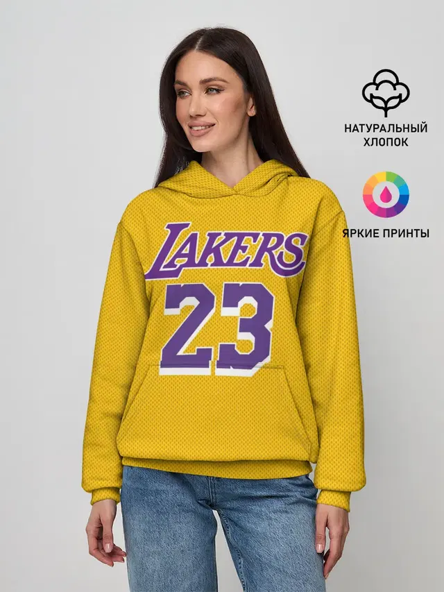 Женское худи с принтом «НБА — James 18-19 LA Lakers home»