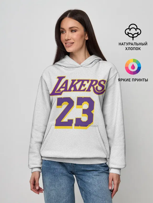 Женское худи с принтом «НБА — James 18-19 third LA Lakers»