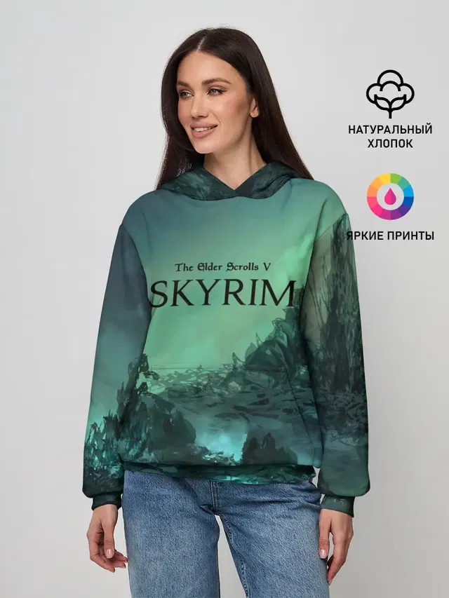 Женское худи с принтом «The Elder Scrolls — SKYRIM»
