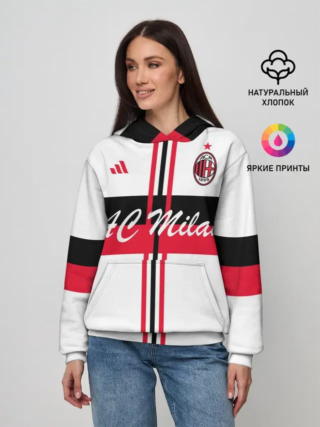 Женское худи с принтом «Милан — AC Milan»