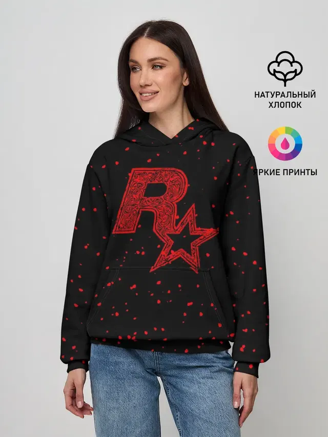 Женское худи с принтом «Rockstar»