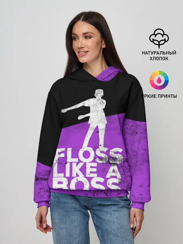 Женское худи с принтом «Фортнайт — Floss Like A Boss»