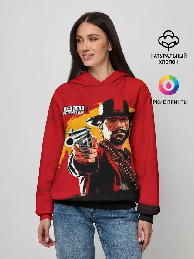 Женское худи с принтом «Cowboy — Red Dead Redemption 2»