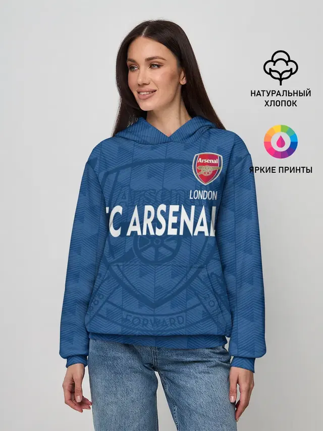 Женское худи с принтом «Arsenal Football Club — FC Arsenal»