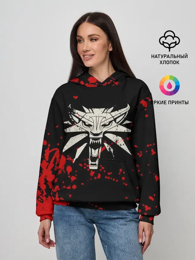 Женское худи с принтом «The Witcher Blood»