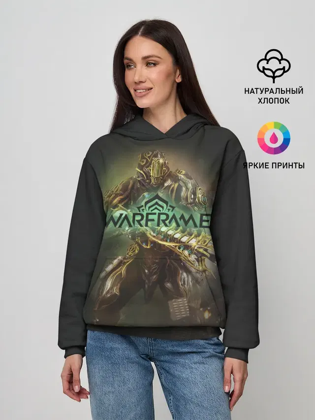 Женское худи с принтом «Warframe — Рино»