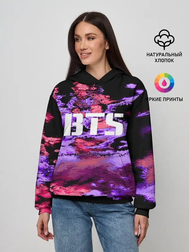 Женское худи с принтом «BTS»