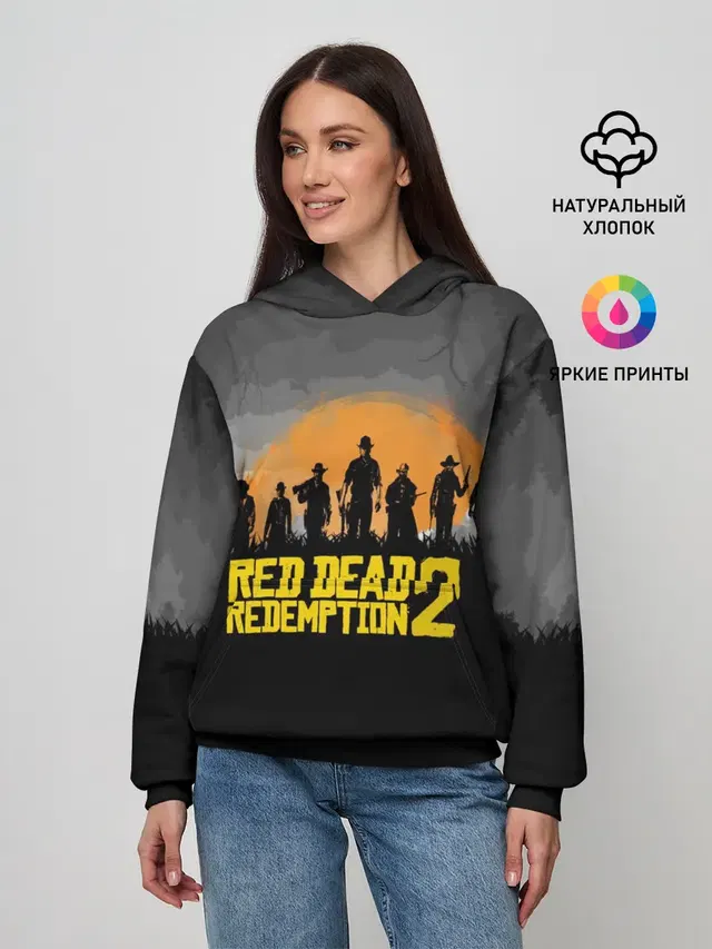 Женское худи с принтом «Cowboy — RED DEAD REDEMPTION 2»
