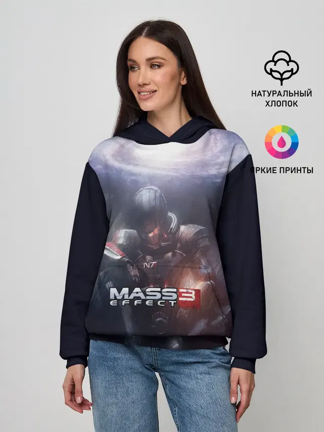 Женское худи с принтом «Mass Effect 3»