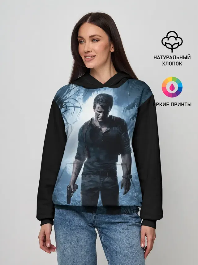 Женское худи с принтом «Uncharted — Uncharted 4»