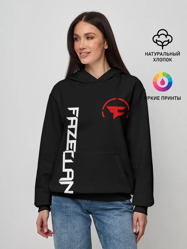 Женское худи с принтом «Counter-Strike — FAZE CLAN»
