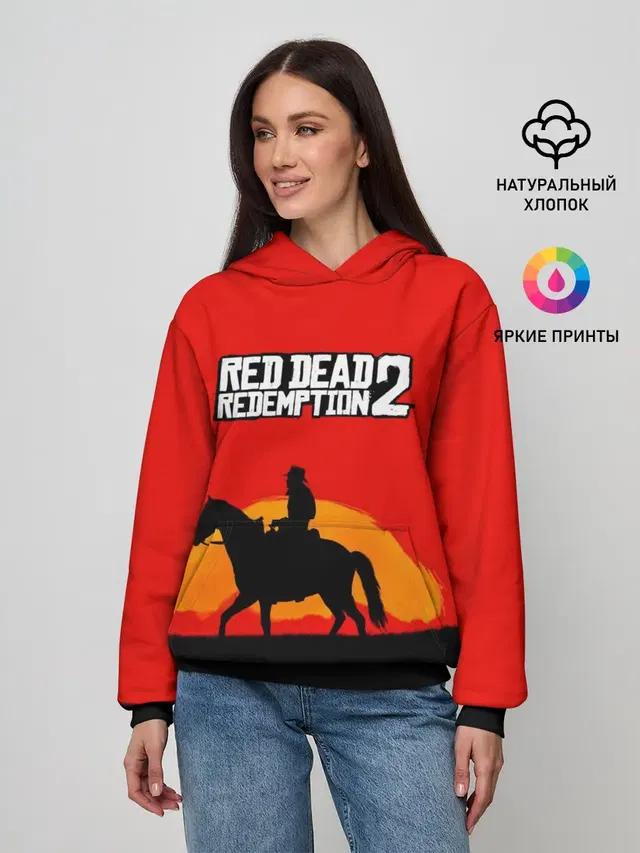 Женское худи с принтом «Cowboy — Red Dead Redemption 2»