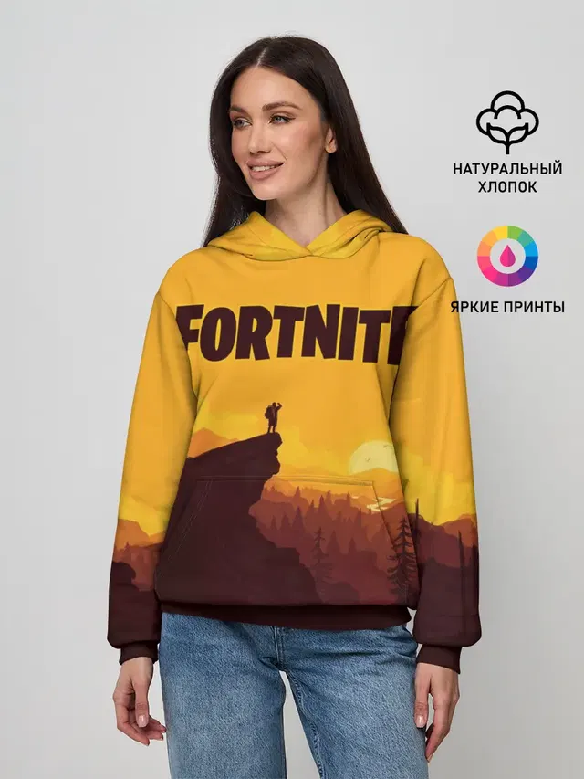 Женское худи с принтом «Фортнайт — Fortnite Save the World»
