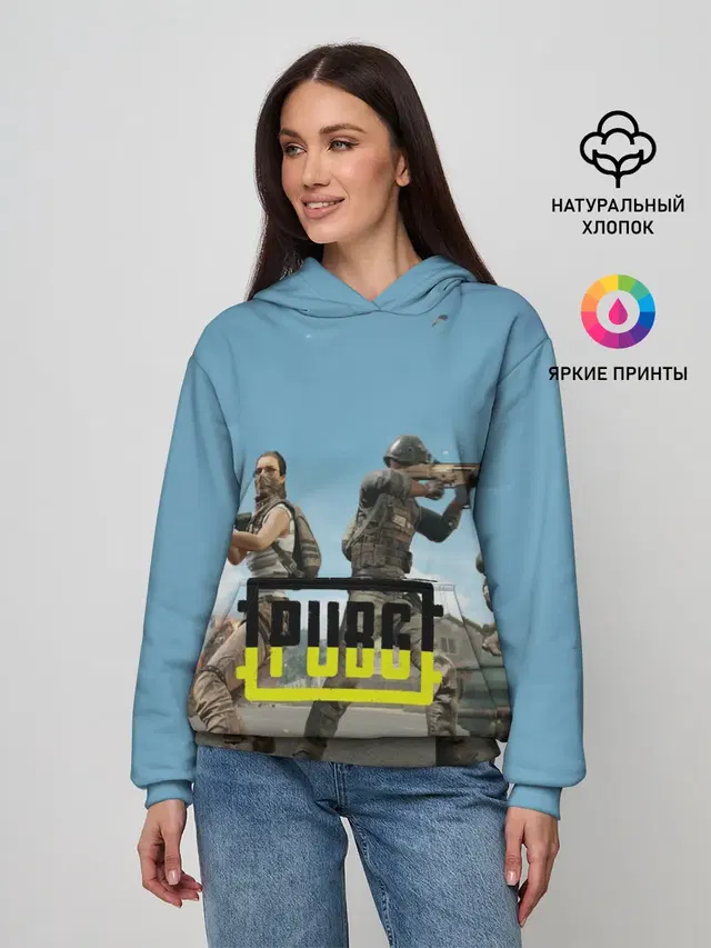 Женское худи с принтом «ПАБГ»