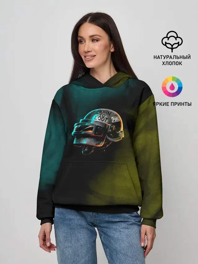 Женское худи с принтом «ПАБГ»