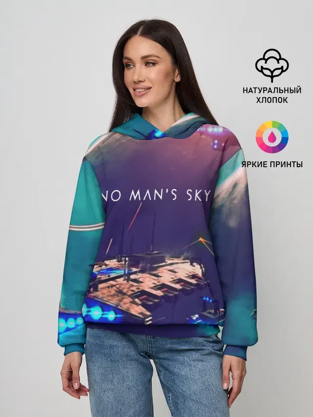 Женское худи с принтом «No Mans Sky»