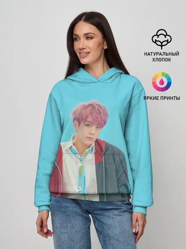 Женское худи с принтом «BTS — BTS. Jungkook»