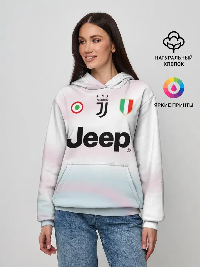 Женское худи с принтом «Криштиану Роналду — Ronaldo 18-19 EA Sports»