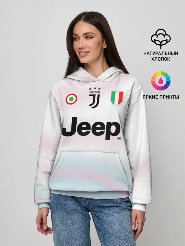 Женское худи с принтом «Ювентус — Juventus EA Sports»