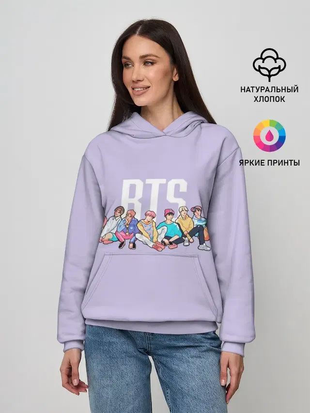 Женское худи с принтом «BTS»