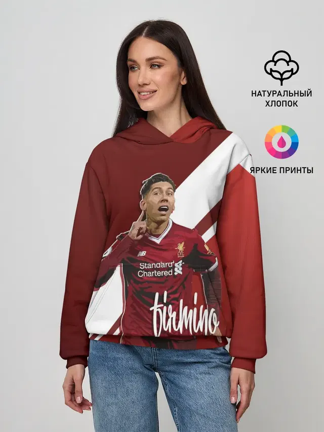 Женское худи с принтом «Roberto Firmino»