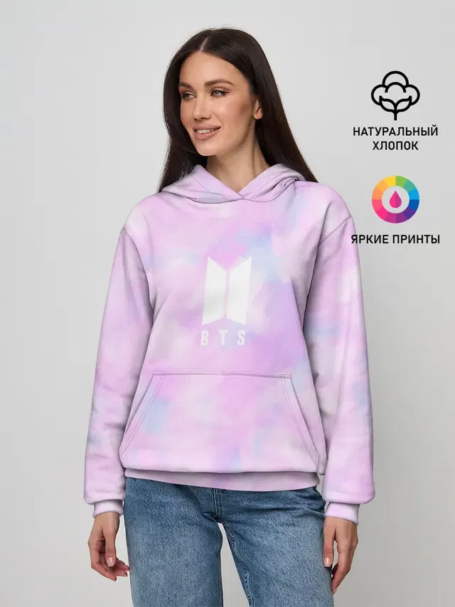 Женское худи с принтом «BTS»