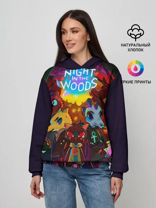 Женское худи с принтом «Игры — Night in the Woods»