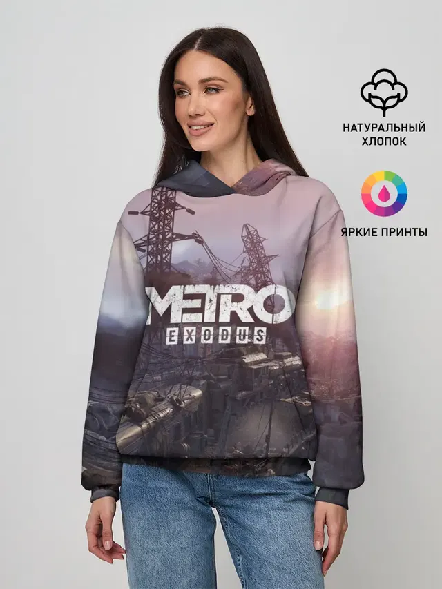 Женское худи с принтом «Aurora — Metro Exodus»