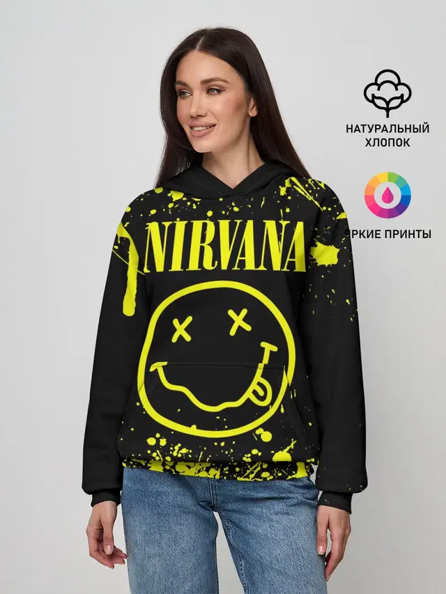 Женское худи с принтом «Smiley face»