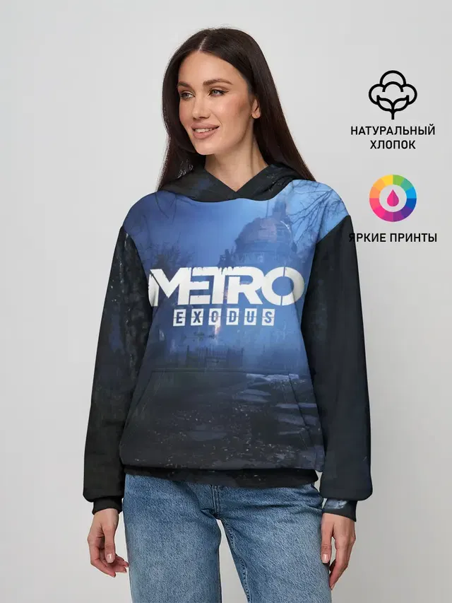 Женское худи с принтом «cemetery — METRO EXODUS»